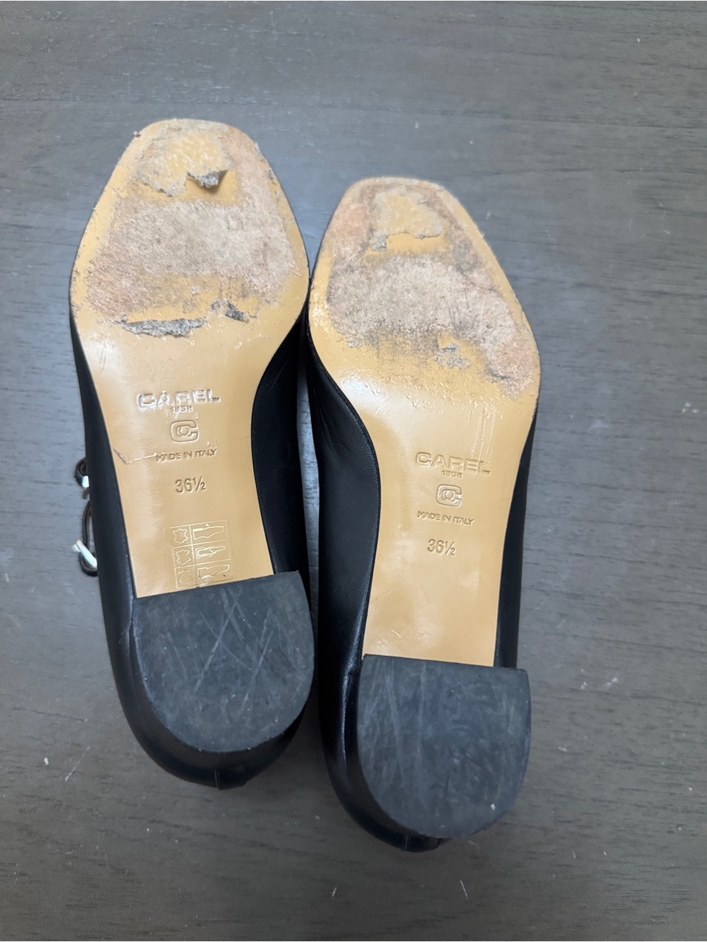 C’AREL PARIS Black leather Mary Jane pumps - Picture 10 of 12